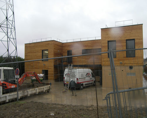 construction des nouveaux bâtiments du secours populaire à Castanet-Tolosan